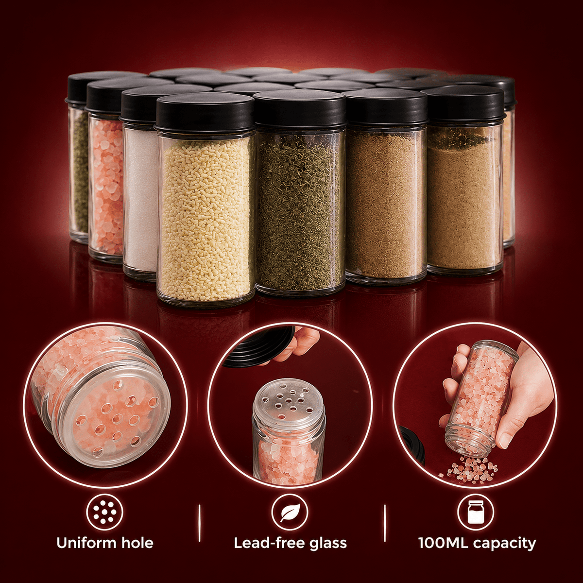 18 Jar Rotating Spice Rack - HABIBI NEST