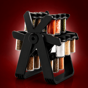 18 Jar Rotating Spice Rack - HABIBI NEST