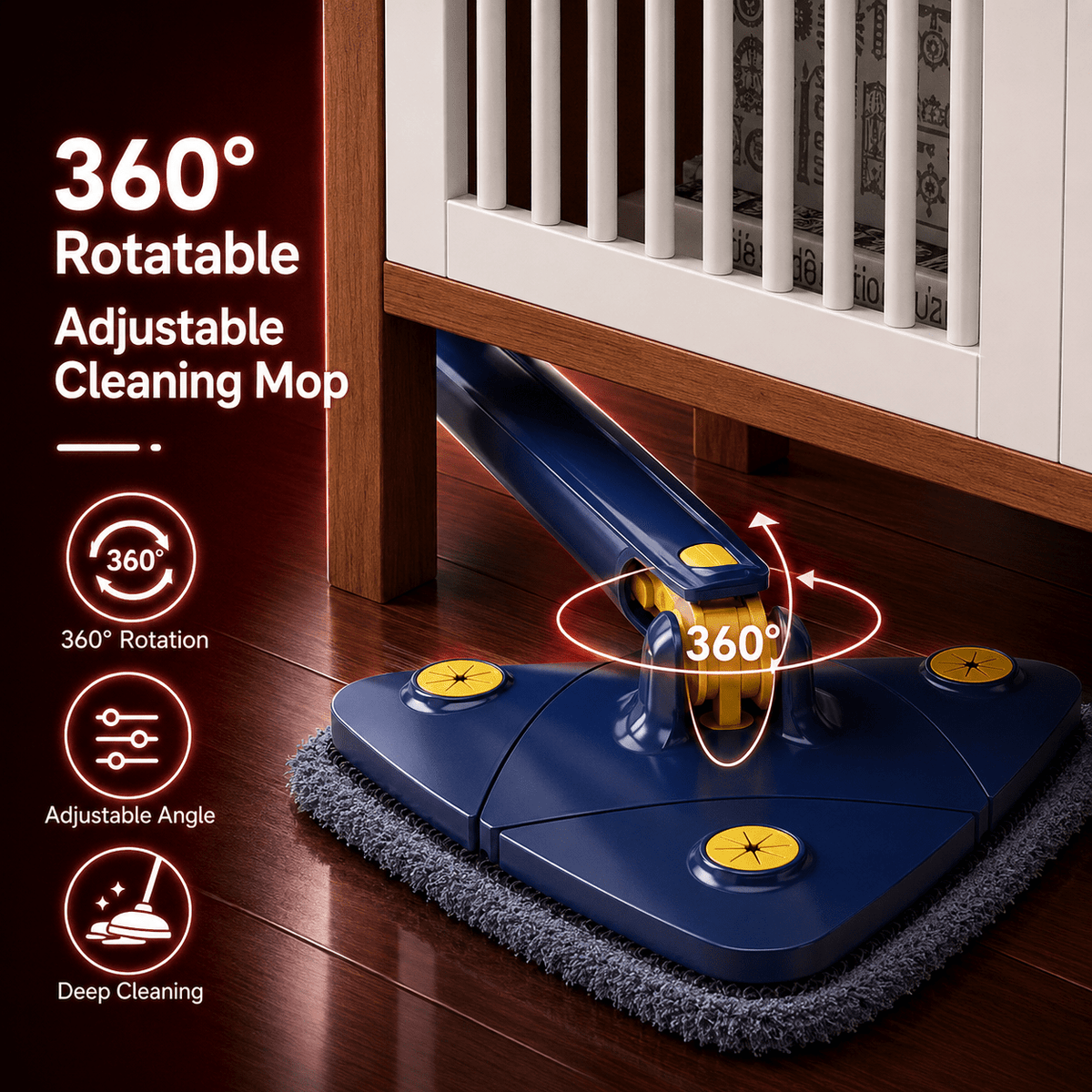 360° Rotating Adjustable Mop - HABIBI NEST